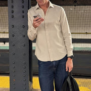 The Jack 120 in Ecru Beige Cotton Flax — Model (1:1)